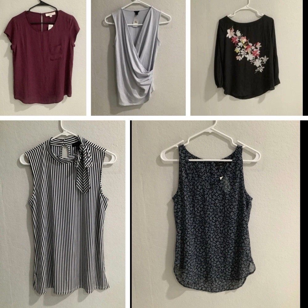 ANN TAYLOR  4/ LOFT 1 / BUNDLE OF 5 BLOUSES /TOP SZ S NWT